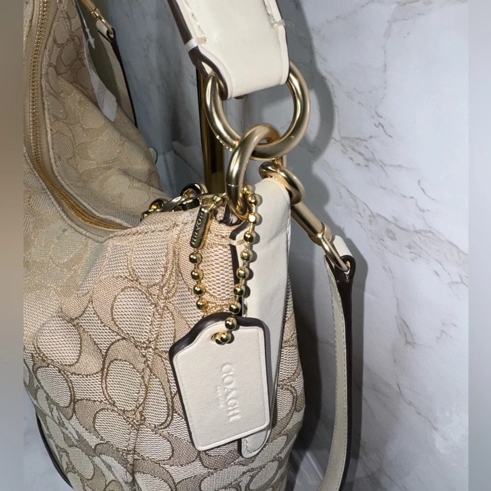 Coach Signature Celeste Convertible Hobo, Two Way Bag #F58327 NWT 2017